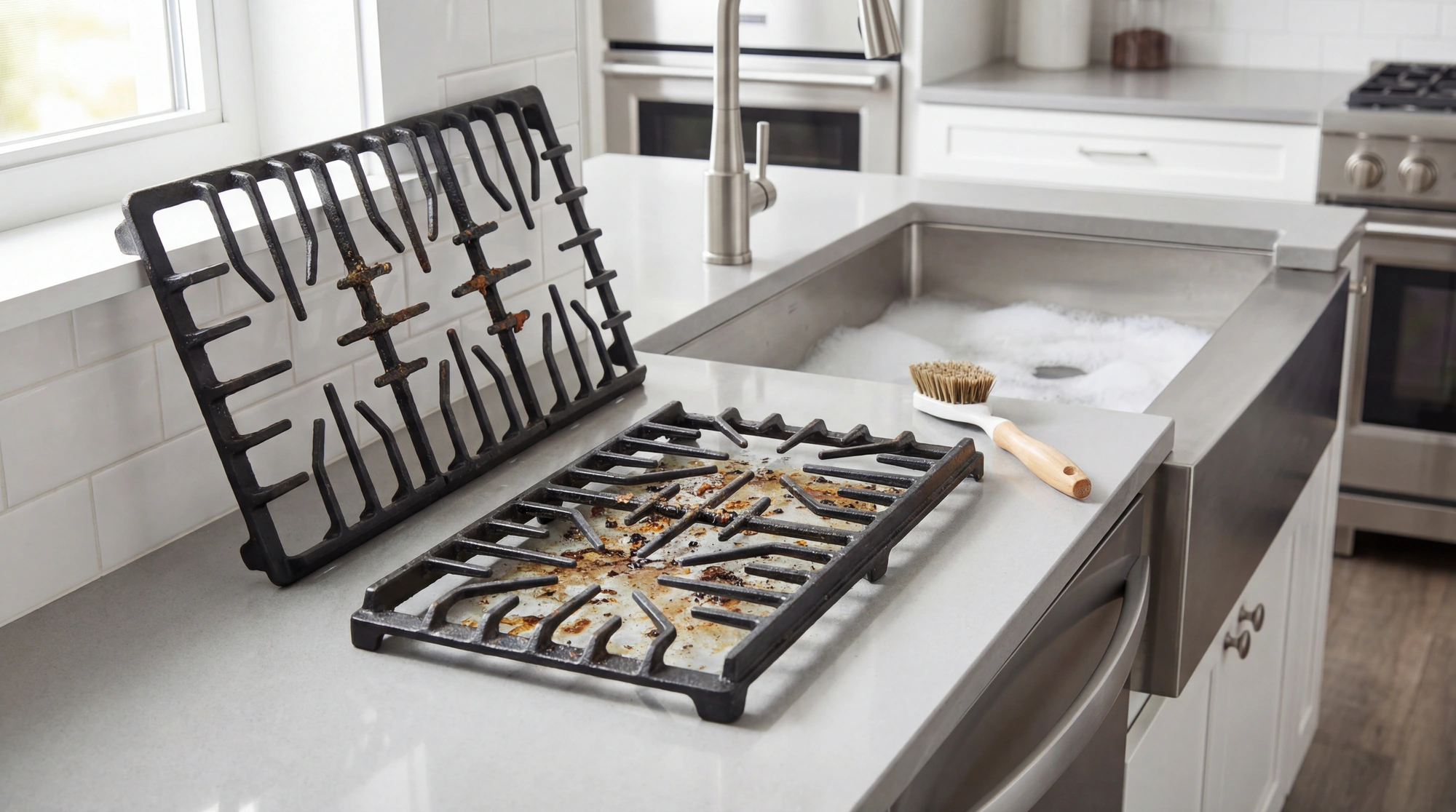 How to Clean Stove Grates & Glass Cooktop: Complete Guide