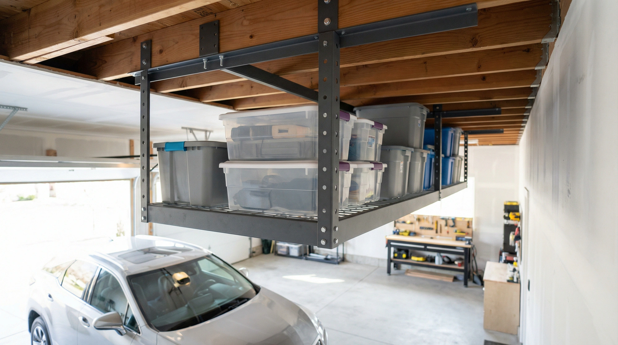 Overhead Garage Storage: Ceiling Racks & Installation