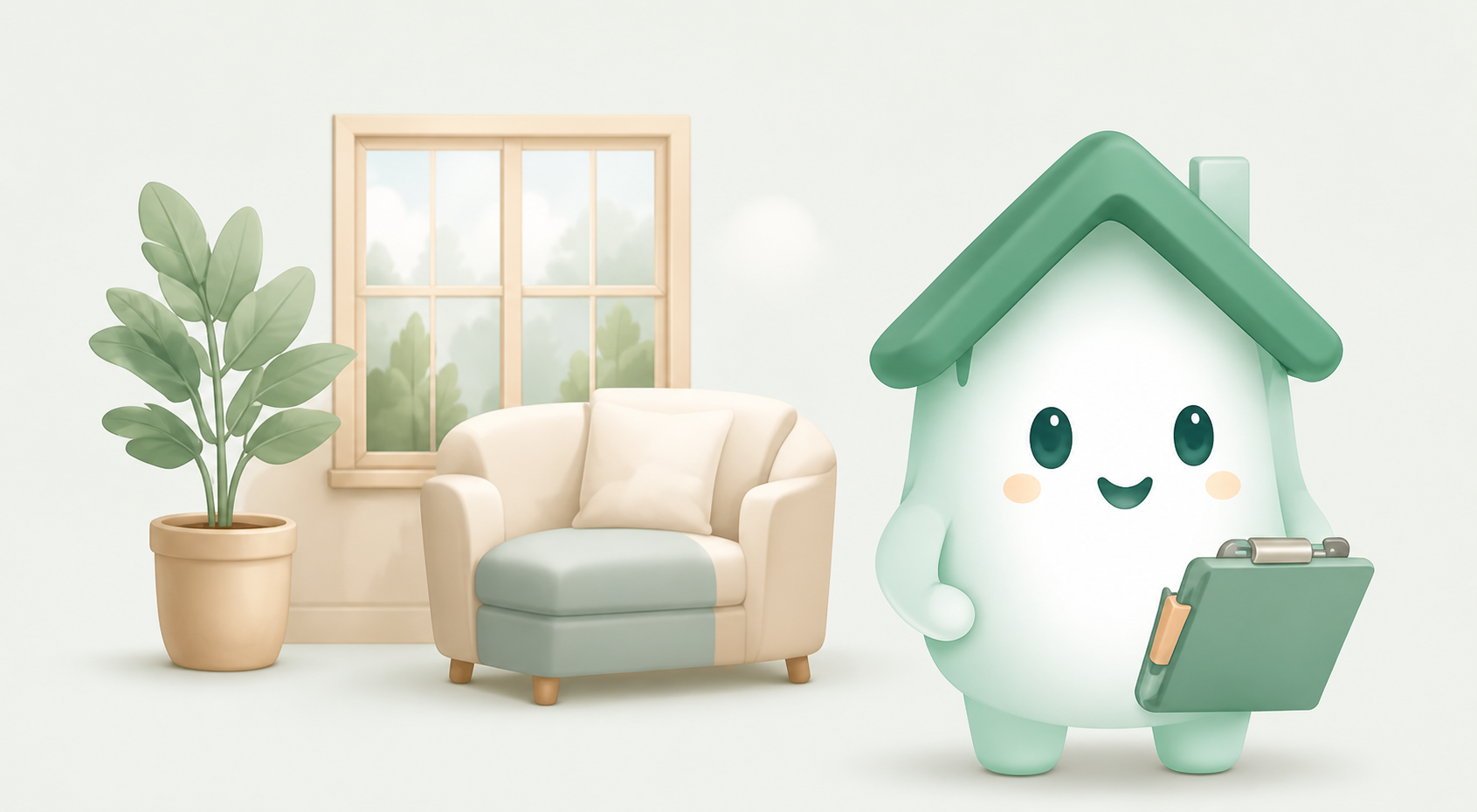 Homevisory mascot at home